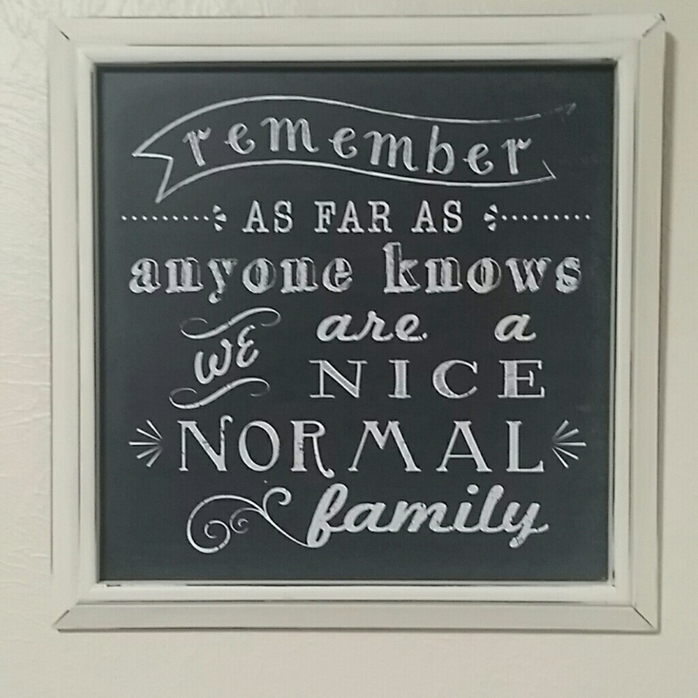 Sign with distressed White framed chalkboard